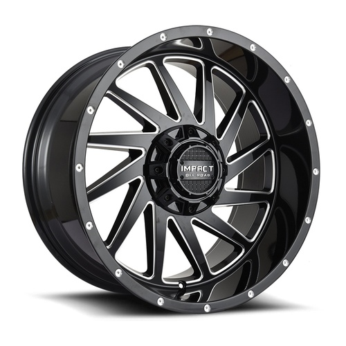 Impact Off-Road 811 Gloss Black Milled - Part Number 811GB-21053-12 Impact Off-Road 811 Gloss Black Milled Photo