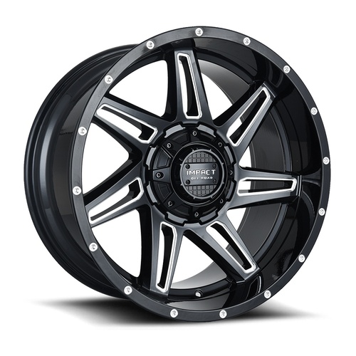 Impact Off-Road 820 Gloss Black Milled - Part Number 820GB-221253-44 Impact Off-Road 820 Gloss Black Milled Photo