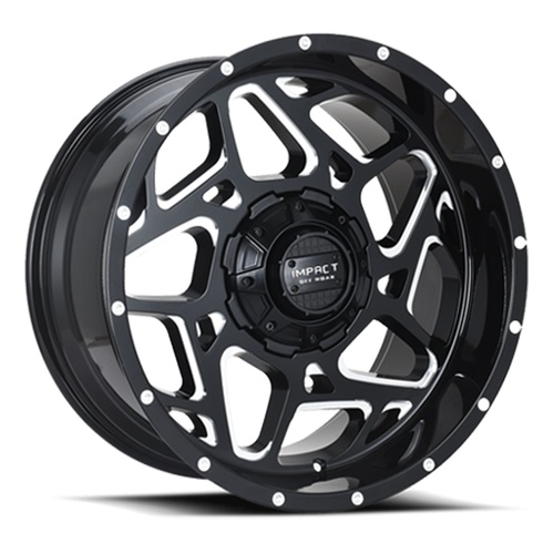 Impact Off-Road 822 Gloss Black Milled - Part Number 822GB-221256-44 Impact Off-Road 822 Gloss Black Milled Photo