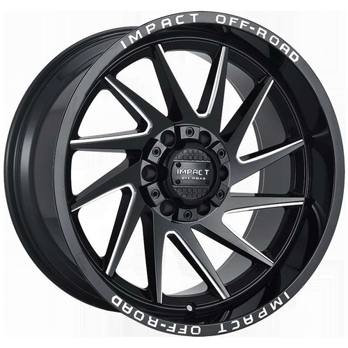 Impact Off-Road 824 Gloss Black Milled Photo