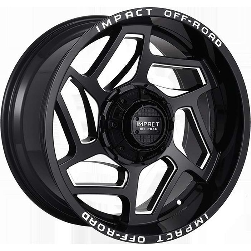 Impact Off-Road 826 Gloss Black Milled - Part Number 826GBX-21066-12 Impact Off-Road 826 Gloss Black Milled Photo