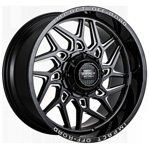 Impact Off-Road 829 Gloss Black Milled - Part Number 829GBX-21053-12 Impact Off-Road 829 Gloss Black Milled Photo