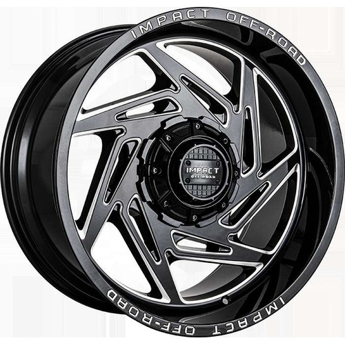 Impact Off-Road 830 Gloss Black Milled - Part Number 830GBX-21066-12 Impact Off-Road 830 Gloss Black Milled Photo