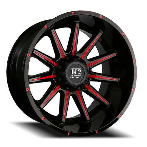 K2 Tanker K10 Black W/ Red Milling - Part Number K102212555127-44RML K2 Tanker K10 Black W/ Red Milling Photo