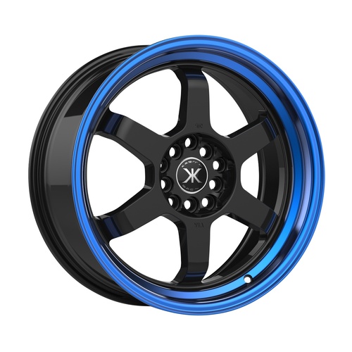 Karma Kr-106 Black With Blue Lip - Part Number KR106-188045+38GBBL Karma Kr-106 Black With Blue Lip Photo