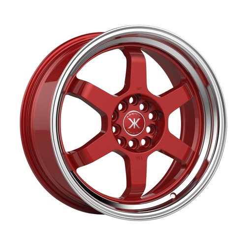 Karma Kr-106 Red With Machined Lip - Part Number KR106-177545+38RML Karma Kr-106 Red With Machined Lip Photo