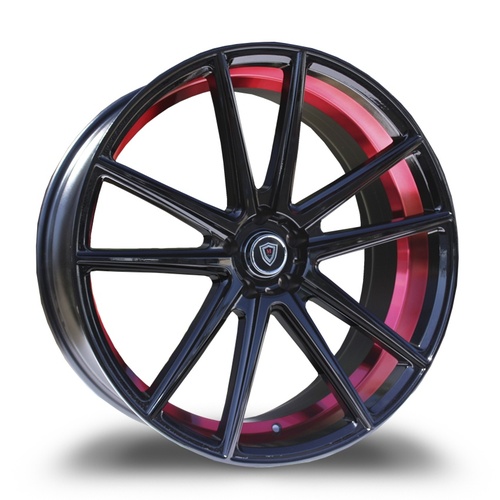 Marquee Wheels M3197 Black W/ Red Inner - Part Number 3197229512035BNR Marquee Wheels M3197 Black W/ Red Inner Photo