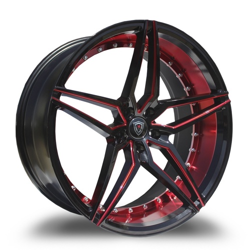 Marquee Wheels M3259 Black & Red - Part Number 3259209511233NRB Marquee Wheels M3259 Black & Red Photo