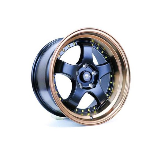 Mst Mt07 Gloss Black W/Bronze Machined Lip Gold Rivet