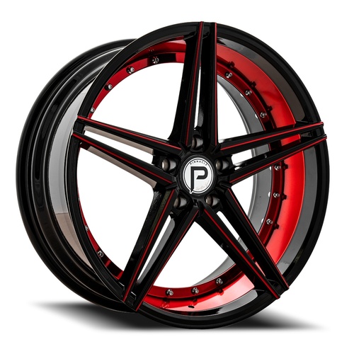 Pinnacle Savage P206 Gloss Black W/ Red Undercut - Part Number P2061985545-35GBIR Pinnacle Savage P206 Gloss Black W/ Red Undercut Photo