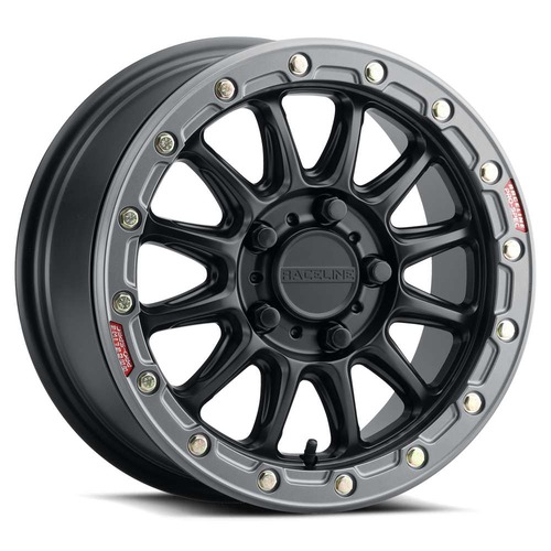 Raceline Utv A14BG Alpha Satin Black W/ Gunmetal Beadlock Ring Photo