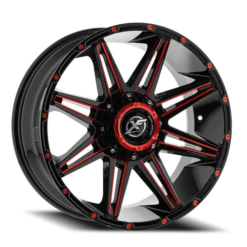 Xf Off-Road XF-220 Gloss Black Red Milled Photo