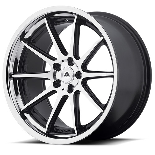 Adventus AVS-4 Gloss Black Machined W/ SS Lip Wheels 5x120 - 20x8.5 +20 ...