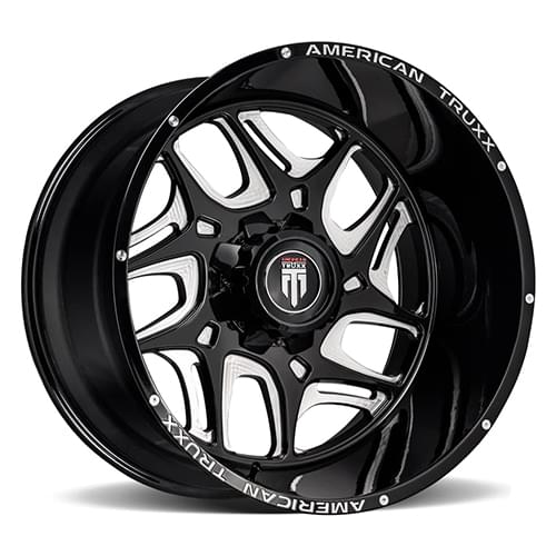 American Truxx Sweep AT1900 Matte Black W/ Milled Spokes - Part Number AT1900-241483M American Truxx Sweep AT1900 Matte Black W/ Milled Spokes Photo