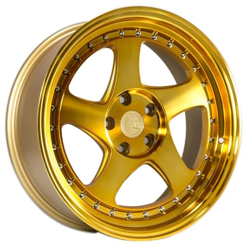 Aodhan AH01 Gold W/ Machined Face Wheels 5x100 - 18x9.5 +30 ...