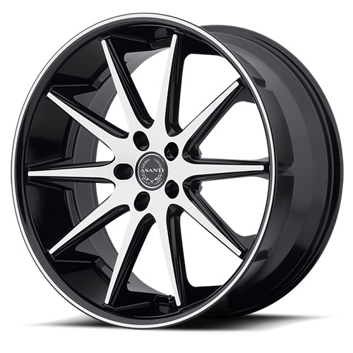 Asanti Black Label ABL-4 Machined Face W/ Black Lip - Part Number ABL4-20855225MB Asanti Black Label ABL-4 Machined Face W/ Black Lip Photo