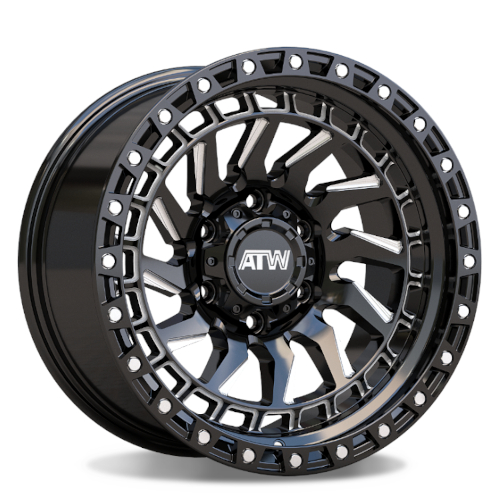 ATW Culebra Gloss Black W/ Milled Spokes & Stainless Bolts - Part Number CUL1795088 ATW Culebra Gloss Black W/ Milled Spokes & Stainless Bolts Photo