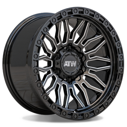 ATW Nile Gloss Black W/ Milled Spokes & Black Lip - Part Number NIL1795104 ATW Nile Gloss Black W/ Milled Spokes & Black Lip Photo