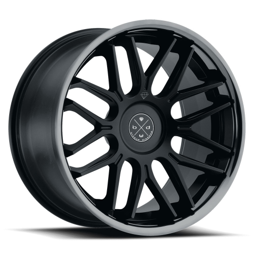 Blaque Diamond Bd-27 Satin Black Center w/ Black Chrome Lip