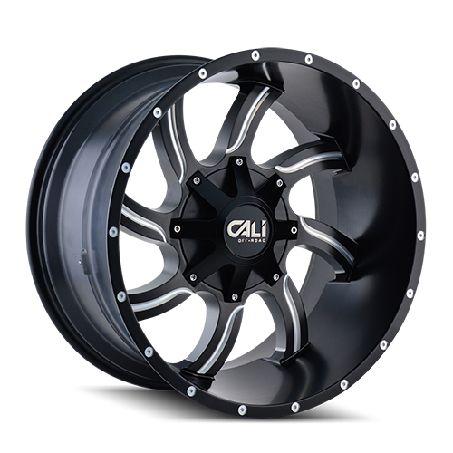 Cali Offroad Twisted 9102 Satin Black W/ Milled Spokes Photo