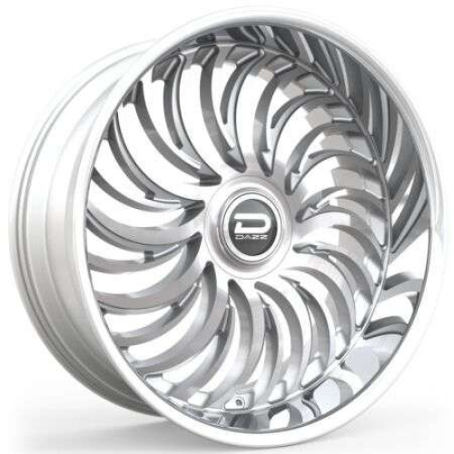 Dazz D103 Heat Brushed Gloss Silver w/ Chrome Stainless Lip