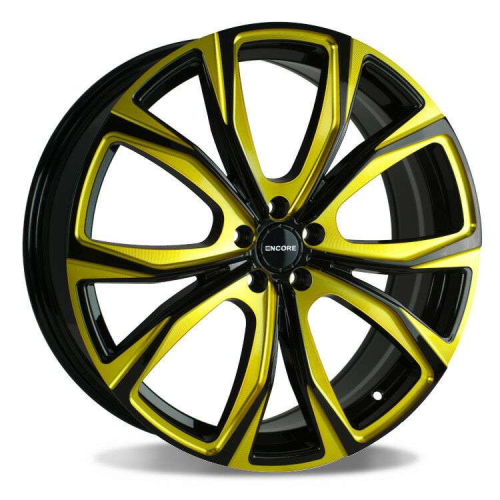 Encore Alloys Enc104 Gloss Black w/ Gold Milling