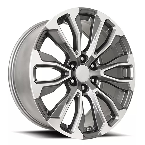 Factory Reproductions FR 203 GMC Denali 12 Spoke Gray Machined - Part Number 203410316510 Factory Reproductions FR 203 GMC Denali 12 Spoke Gray Machined Photo