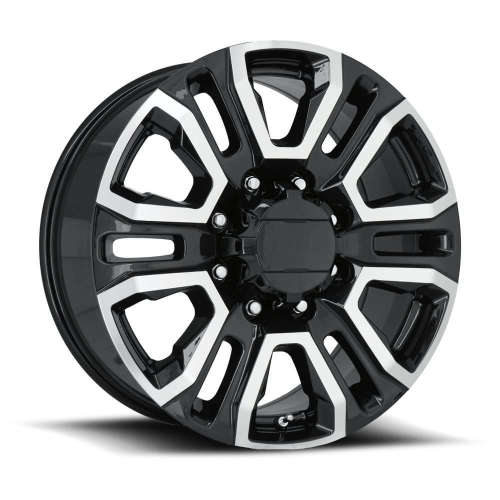 Factory Reproductions Fr 275 - Gmc Denali 2500 Replica Wheels Black Machined Face