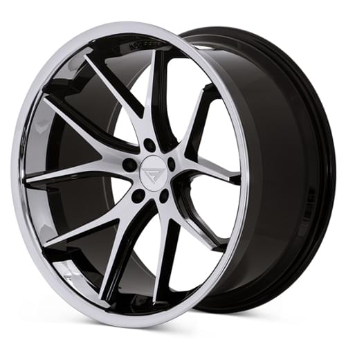 Ferrada FR2 Machined Black W/ Chrome Lip Photo