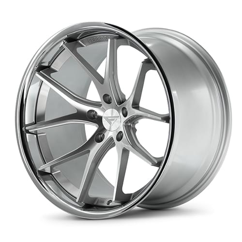Ferrada FR2 Machined Silver W/ Chrome Lip - Part Number FR2201155114MS15 Ferrada FR2 Machined Silver W/ Chrome Lip Photo