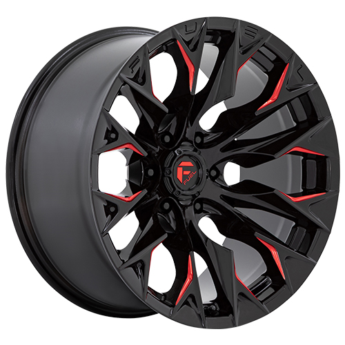Fuel Offroad Flame Gloss Black Milled W/ Candy Red Wheel