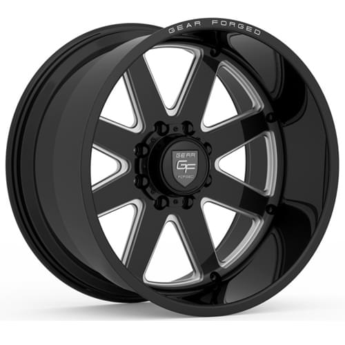 Gear Offroad Forged F-70 Black Wheels 8x6.5 - 22x12 -51 - F70BM1-2228151