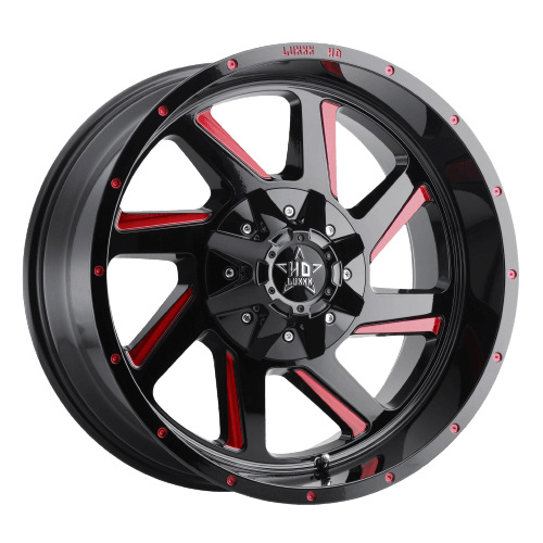 Luxxx HD Offroad LHD-14 Gloss Black With Red Milled Photo