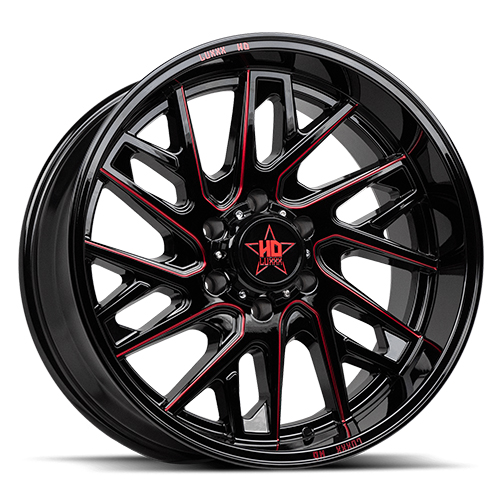 Luxxx HD Offroad LHD-29 Gloss Black With Red Milling Photo