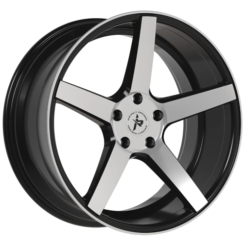 Impact Racing 504 Gloss Black With Machined Face