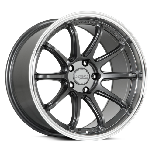 Katana Wheels Hr06 Gloss Gunmetal Machined Lip