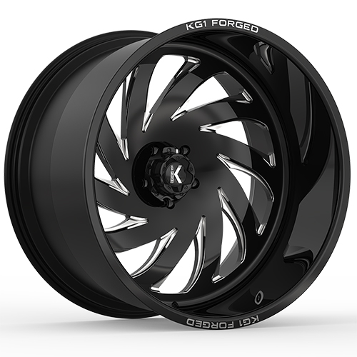 KG1 Forged Curl KF007 Gloss Black Machined Wheels 6x135 - 22x10 -18 ...