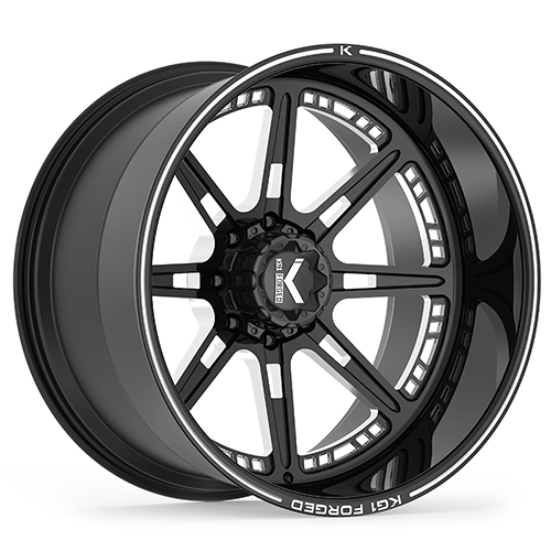 KG1 Forged Compass KC007 Gloss Black Premium Milled Photo