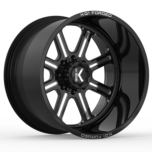 KG1 Forged Valor KF010 Gloss Black Machined Photo