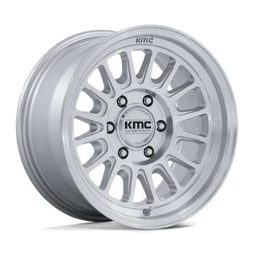 KMC Km733 Impact Fft Gloss Silver w/ Machined Face