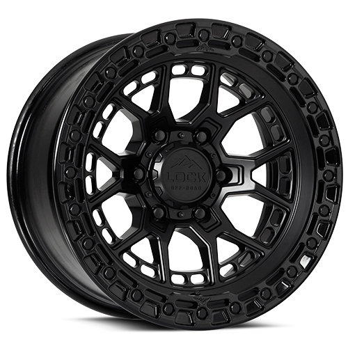 Lock Offroad Commando Matte Black W/ Gloss Black Ring
