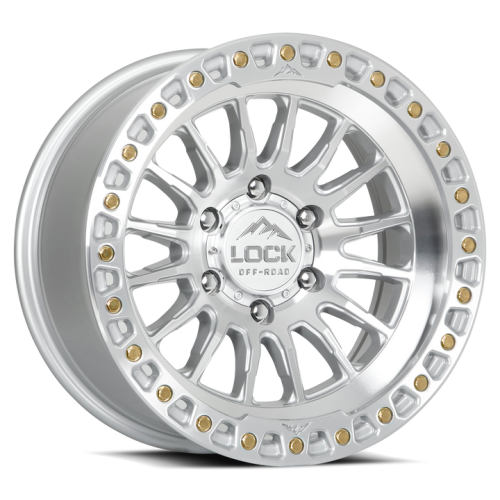 Lock Offroad Grit Machined w/ Clear Coat