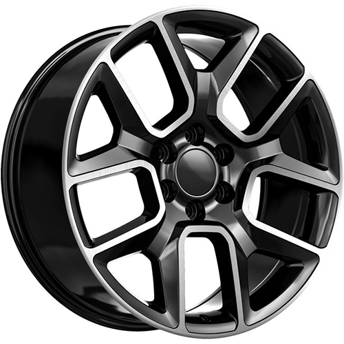 OE Revolution R-16 Gloss Black Machined - Part Number R16-26105025BM OE Revolution R-16 Gloss Black Machined Photo