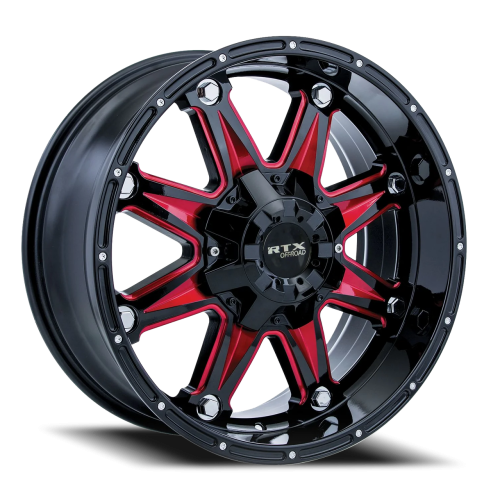 RTX Spine Black With Milled Red Spokes