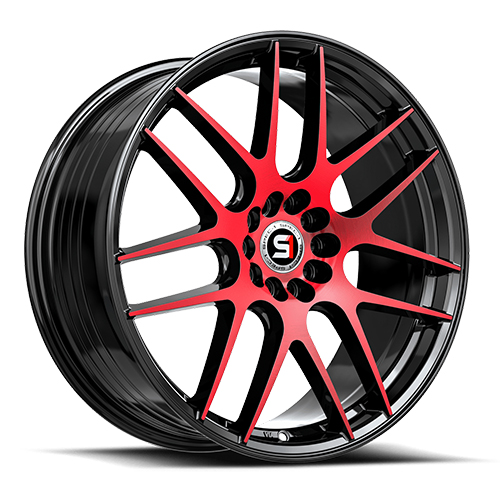 Spec-1 SP-65 Gloss Black W/ Red Machined Accents