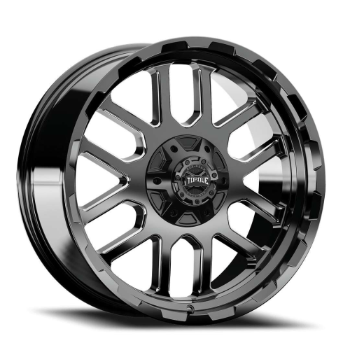 Torque Wheels Tw408C Ridge Gloss Black w/ Milled Spokes