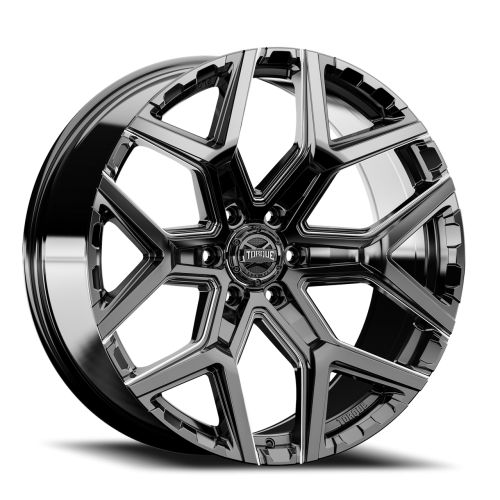 Torque Wheels Tw417R Strike Gloss Black w/ Milled Spokes
