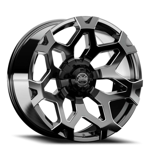 Torque Wheels Tw423C Stance Gloss Black w/ Milled Spokes