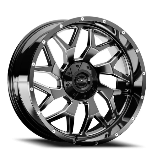 Torque Wheels Tw427C Vortex Gloss Black w/ Milled Spokes