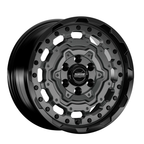 Torque Wheels Tw547R Fortress Satin Anthracite w/ Gloss Black Lip